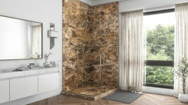 Warm and earthy modern bathroom Warm and earthy modern bathroom