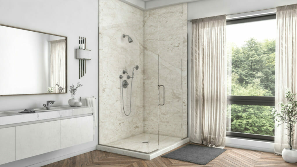 Cream Panel Shower Cream Panel Shower